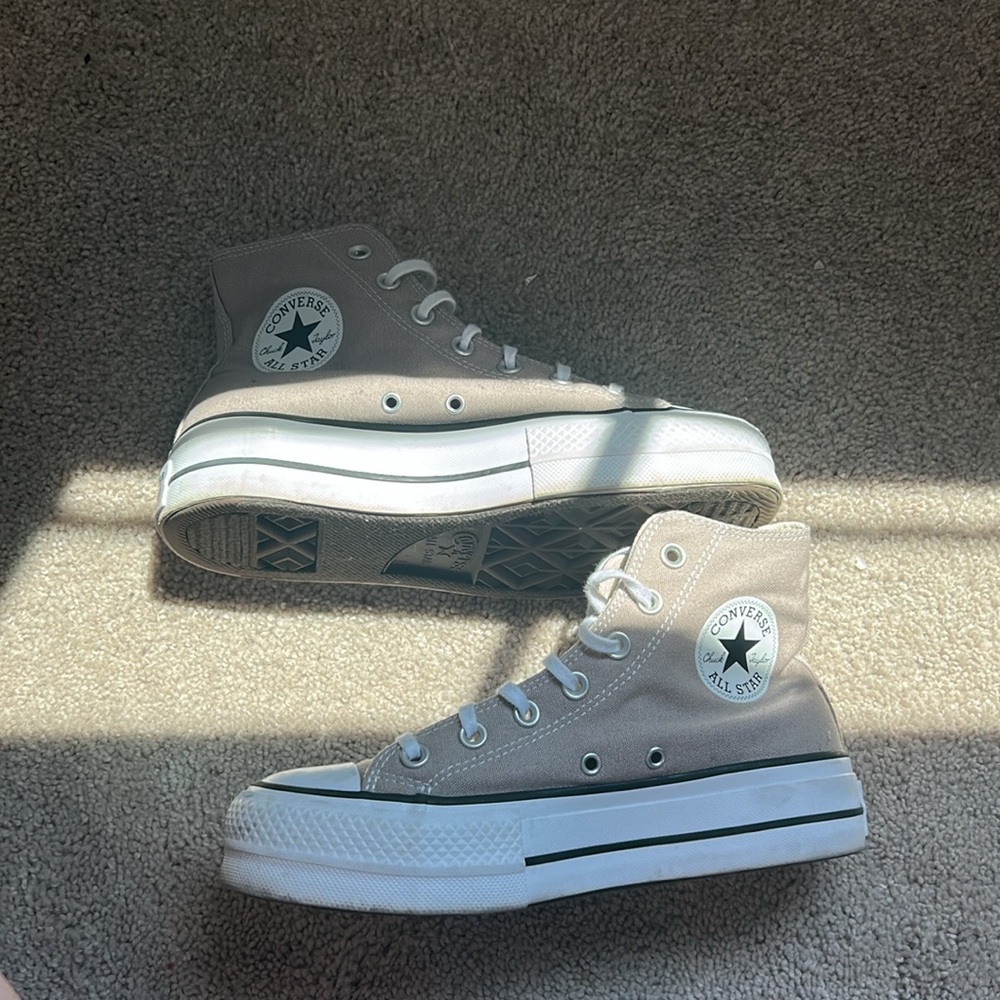 Converse All Star brown/tan High-Tops PLATFORM